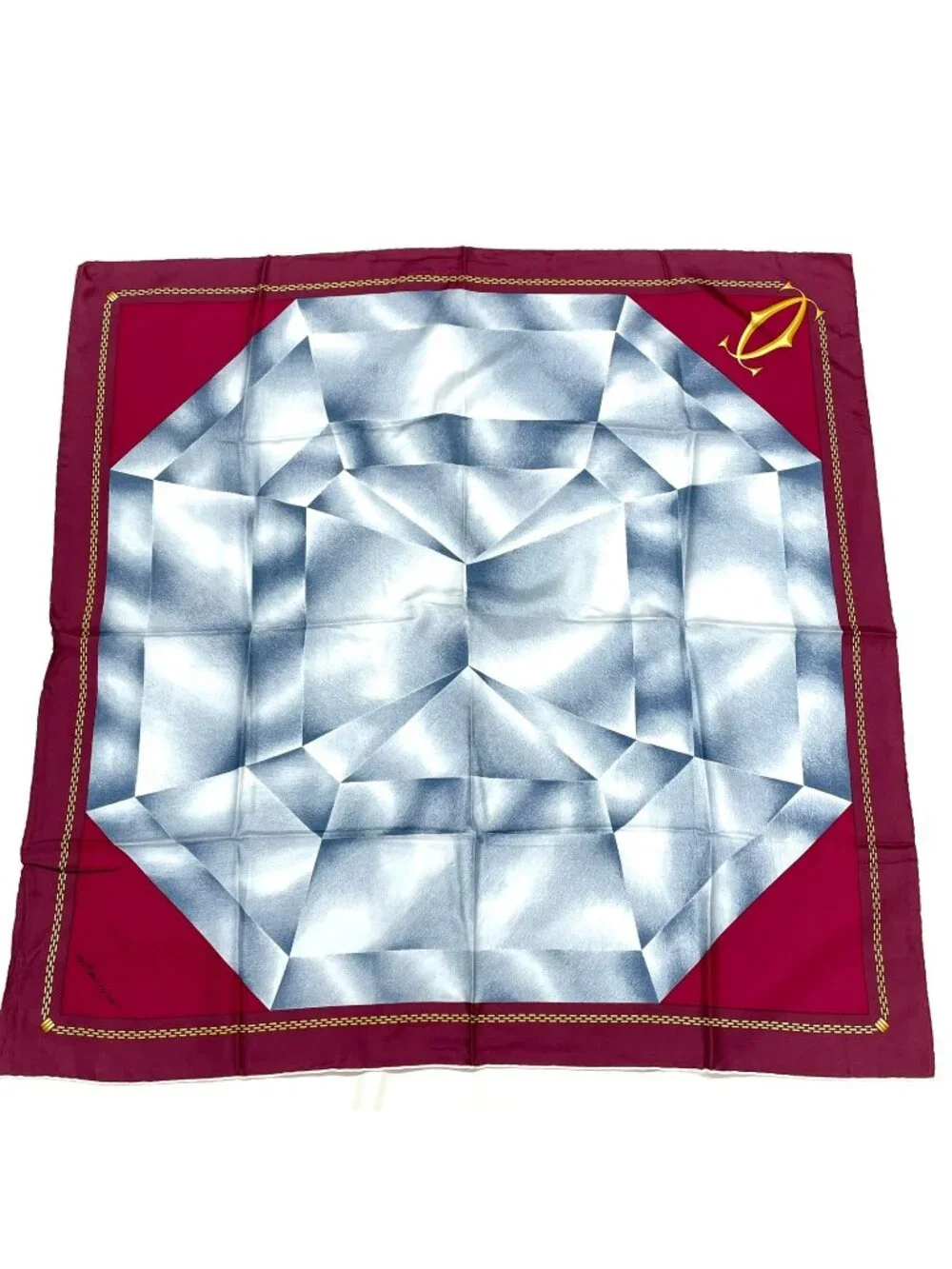Cartier Silk Diamond Pattern Scarf
